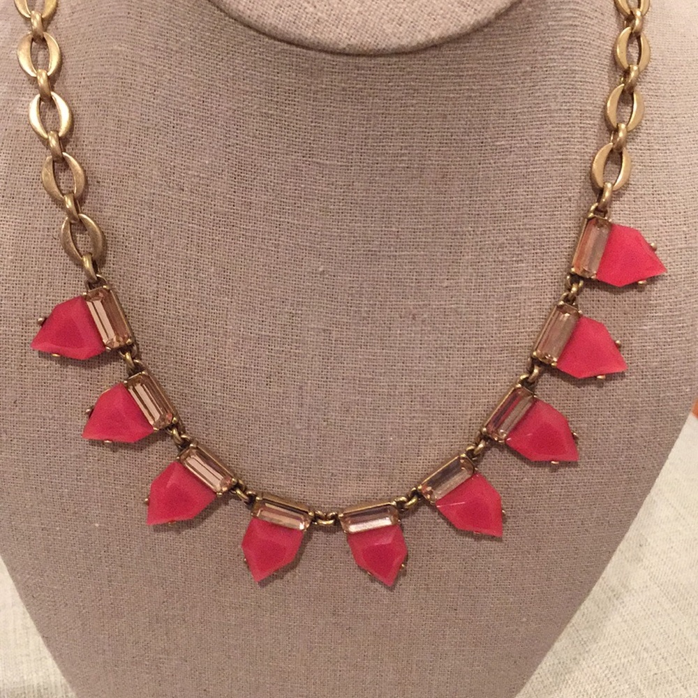 Stella & Dot Eye Candy Necklace - Hot Pink